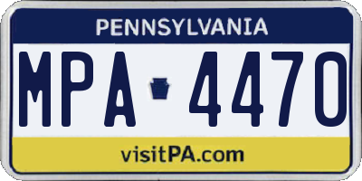 PA license plate MPA4470