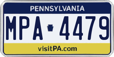PA license plate MPA4479
