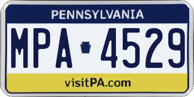 PA license plate MPA4529