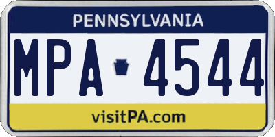 PA license plate MPA4544
