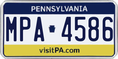 PA license plate MPA4586