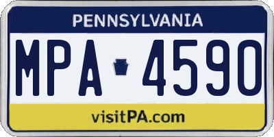 PA license plate MPA4590