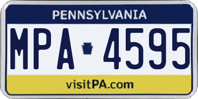 PA license plate MPA4595