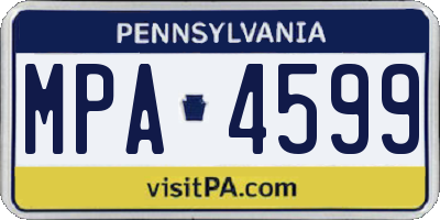PA license plate MPA4599