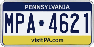 PA license plate MPA4621