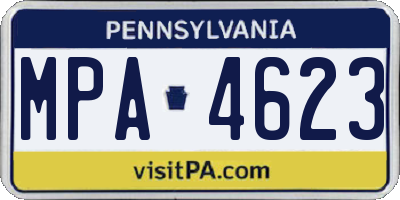 PA license plate MPA4623
