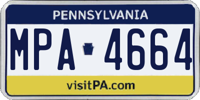 PA license plate MPA4664