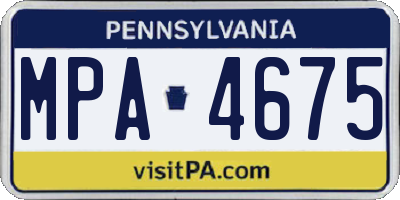 PA license plate MPA4675