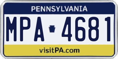 PA license plate MPA4681