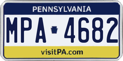 PA license plate MPA4682