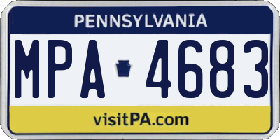 PA license plate MPA4683