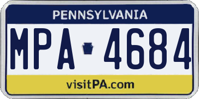 PA license plate MPA4684