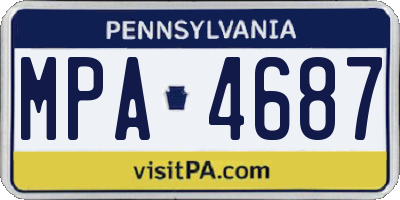 PA license plate MPA4687