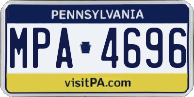 PA license plate MPA4696