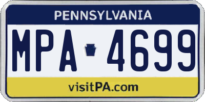 PA license plate MPA4699