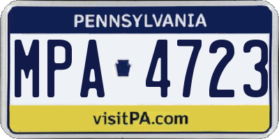 PA license plate MPA4723