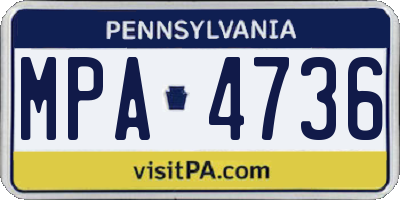 PA license plate MPA4736