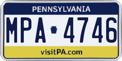 PA license plate MPA4746