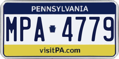 PA license plate MPA4779