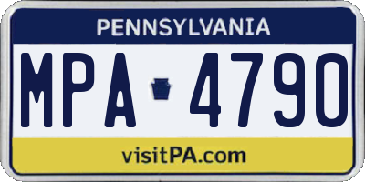 PA license plate MPA4790