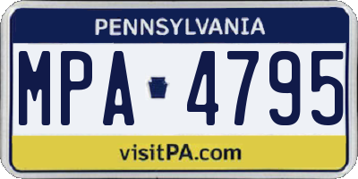 PA license plate MPA4795