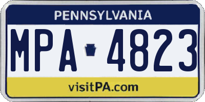 PA license plate MPA4823