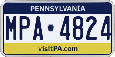 PA license plate MPA4824