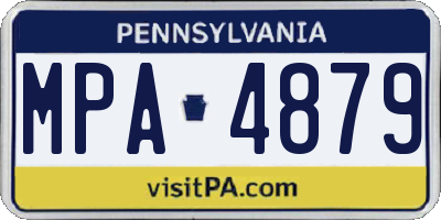 PA license plate MPA4879