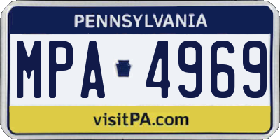 PA license plate MPA4969