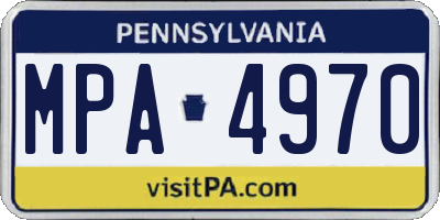 PA license plate MPA4970