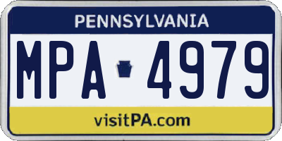 PA license plate MPA4979