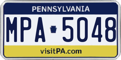 PA license plate MPA5048