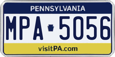 PA license plate MPA5056