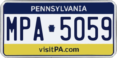 PA license plate MPA5059