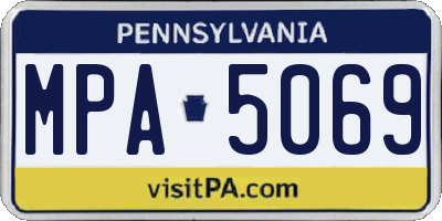 PA license plate MPA5069