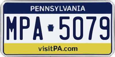 PA license plate MPA5079