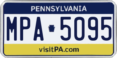 PA license plate MPA5095