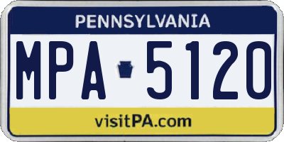 PA license plate MPA5120