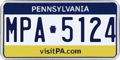 PA license plate MPA5124