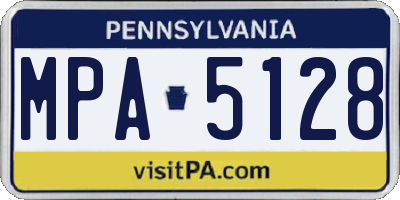 PA license plate MPA5128