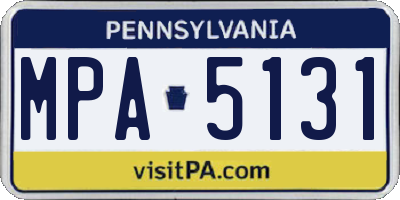 PA license plate MPA5131
