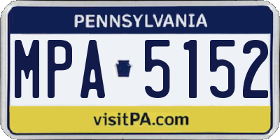 PA license plate MPA5152