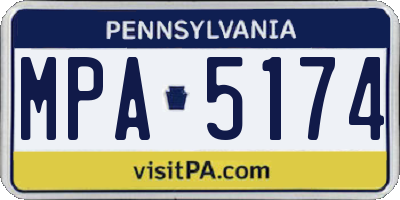 PA license plate MPA5174