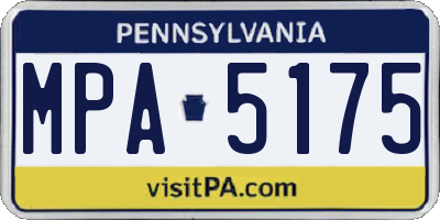PA license plate MPA5175