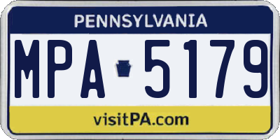 PA license plate MPA5179