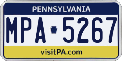 PA license plate MPA5267