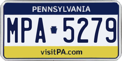 PA license plate MPA5279
