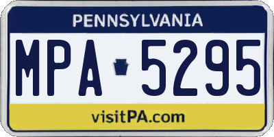 PA license plate MPA5295