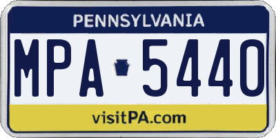 PA license plate MPA5440