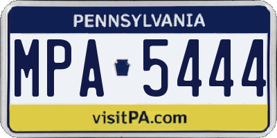 PA license plate MPA5444